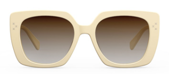 Alexander Daas - Celine 40218U Sunglasses - Shiny White &amp; Brown Gradient - Front View