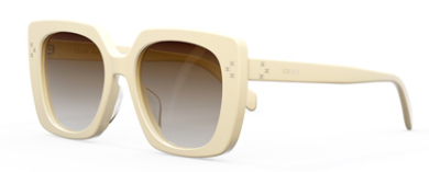 Alexander Daas - Celine 40218U Sunglasses - Shiny White & Brown Gradient - Side View