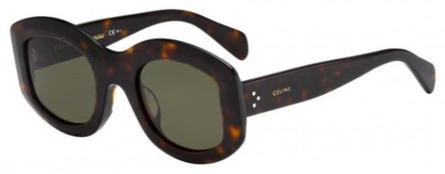 Alexander Daas - Celine 41092/s Oval Sunglasses - Dark Havana & Green - Side View