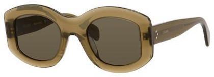 Alexander Daas - Celine 41092/s Oval Sunglasses - Military Green &amp; Brown - Side View