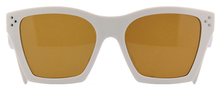 Alexander Daas - Celine CL40090I Sunglasses - White &amp; Brown - Front View