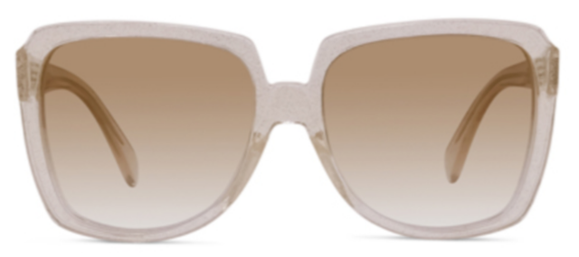 Alexander Daas - Celine CL40146I Sunglasses - Shiny Transparent Rose - Front View 