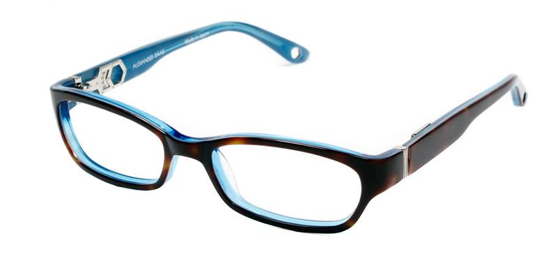 Alexander Daas - Compassion Eyeglasses - Dark Tortoise &amp; Bright Blue - Side View
