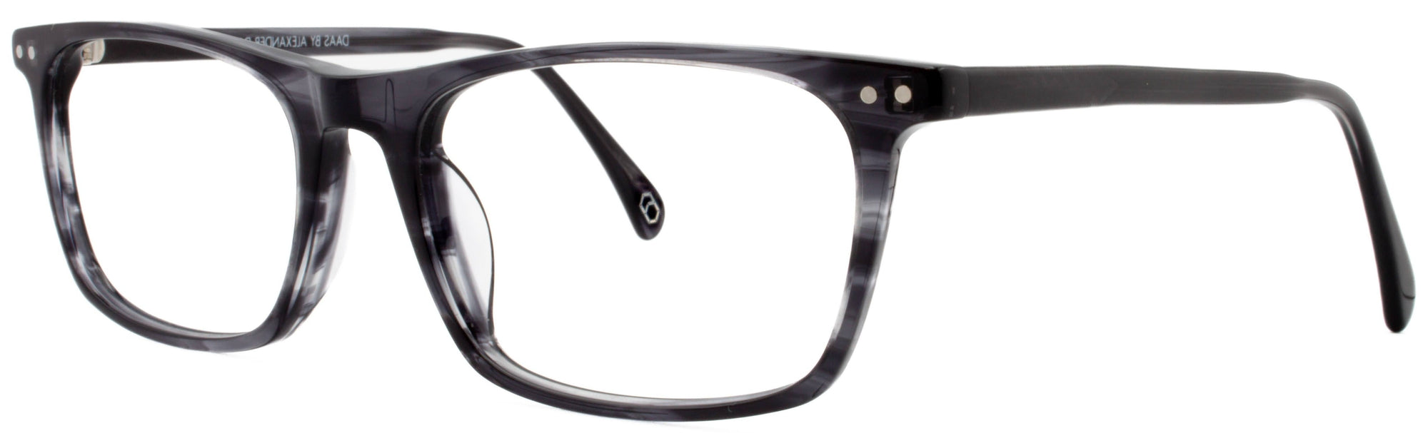 Alexander Daas - Dylan Eyeglasses - Grey Striated - Side View