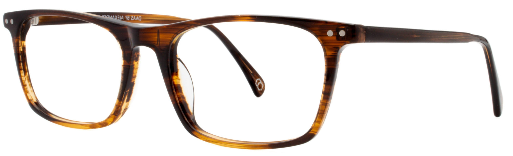 Alexander Daas - Dylan Eyeglasses - Striated Tortoise - Side View