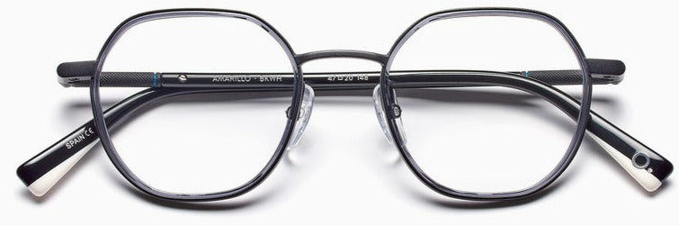 Alexander Daas - Etnia Barcelona Amarillo Eyeglasses - Black & White - Front View