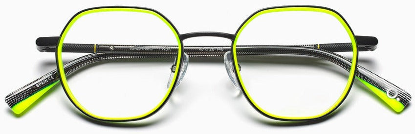 Alexander Daas - Etnia Barcelona Amarillo Eyeglasses - Black &amp; Yellow - Front View