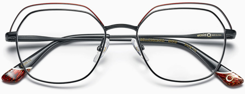 Alexander Daas - Etnia Barcelona Bellesguard Eyeglasses - Black &amp; Red - Front View