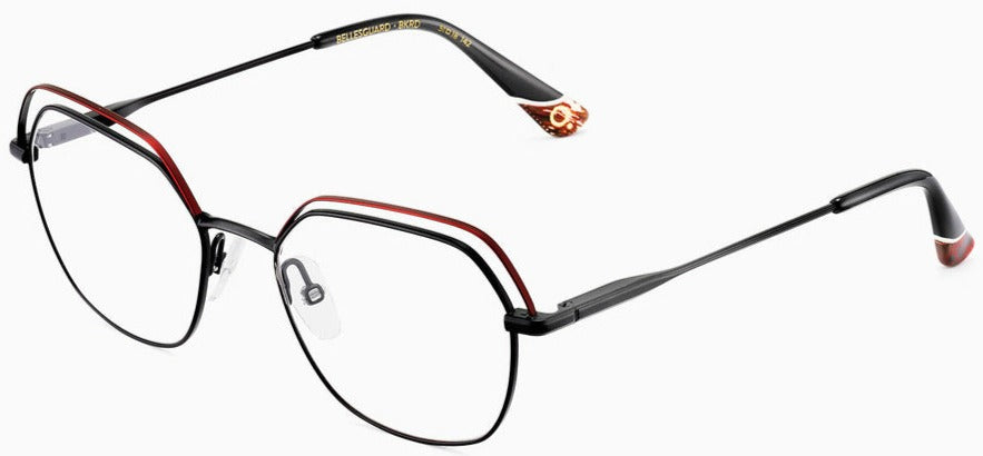 Alexander Daas - Etnia Barcelona Bellesguard Eyeglasses - Black &amp; Red - Side View