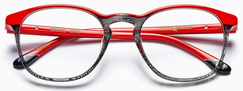 Alexander Daas - Etnia Barcelona Brugge Eyeglasses - Black &amp; Red - Front View