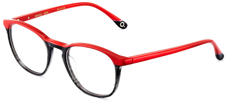 Alexander Daas - Etnia Barcelona Brugge Eyeglasses - Black &amp; Red - Side View