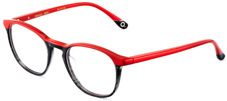 Alexander Daas - Etnia Barcelona Brugge Eyeglasses - Black & Red - Side View