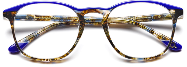 Alexander Daas - Etnia Barcelona Brugge Eyeglasses - Brown &amp; Blue - Front View