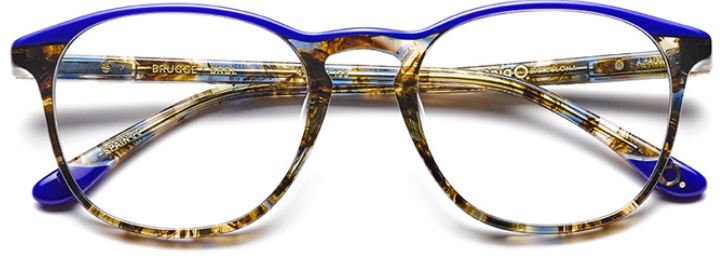 Alexander Daas - Etnia Barcelona Brugge Eyeglasses - Brown & Blue - Front View