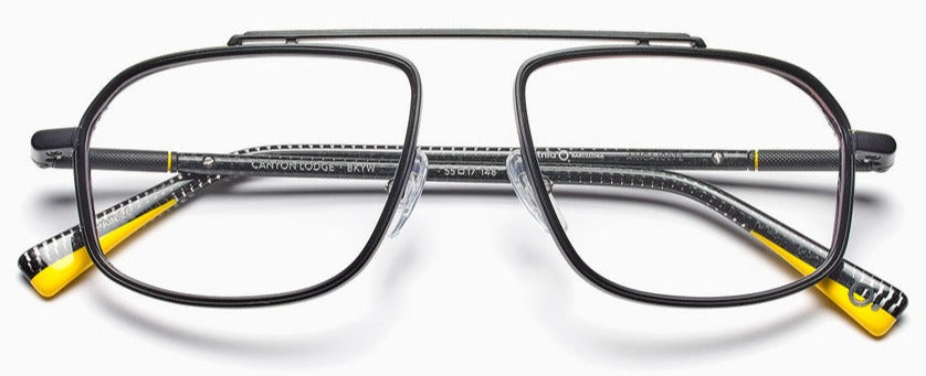 Alexander Daas - Etnia Barcelona Canyon Lodge Eyeglasses - Black & Yellow - Front View