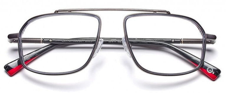 Alexander Daas - Etnia Barcelona Canyon Lodge Eyeglasses - Gun Metal &amp; Red - Front View