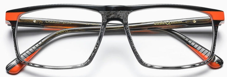 Alexander Daas - Etnia Barcelona Charles Eyeglasses - Black & Orange - Front View