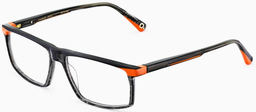 Alexander Daas - Etnia Barcelona Charles Eyeglasses - Black & Orange - Side View