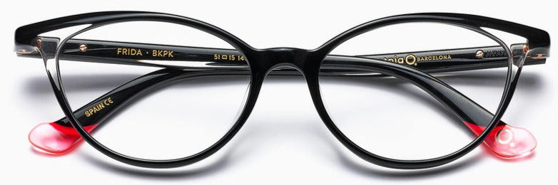 Alexander Daas - Etnia Barcelona Frida Eyeglasses - Black &amp; Pink - Front View