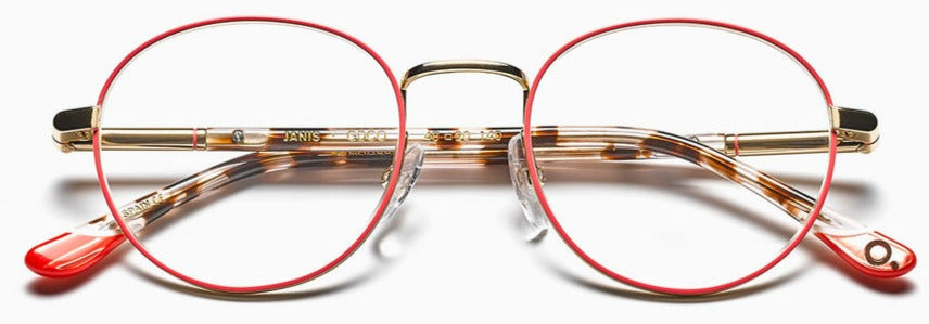 Alexander Daas - Etnia Barcelona Janis Eyeglasses - Gold & Coral - Front View