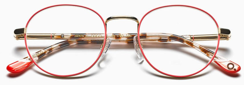 Alexander Daas - Etnia Barcelona Janis Eyeglasses - Gold & Coral - Front View