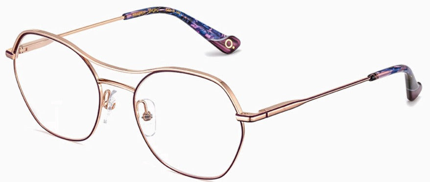 Alexander Daas - Etnia Barcelona Kampen Eyeglasses- Pink Gold &amp; Purple - Angle