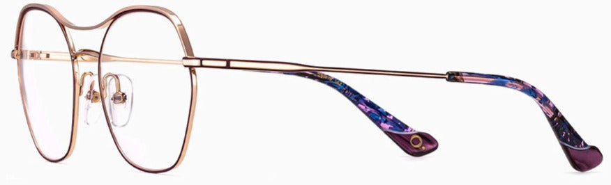 Alexander Daas - Etnia Barcelona Kampen Eyeglasses - Pink, Gold &amp; Purple - Side View