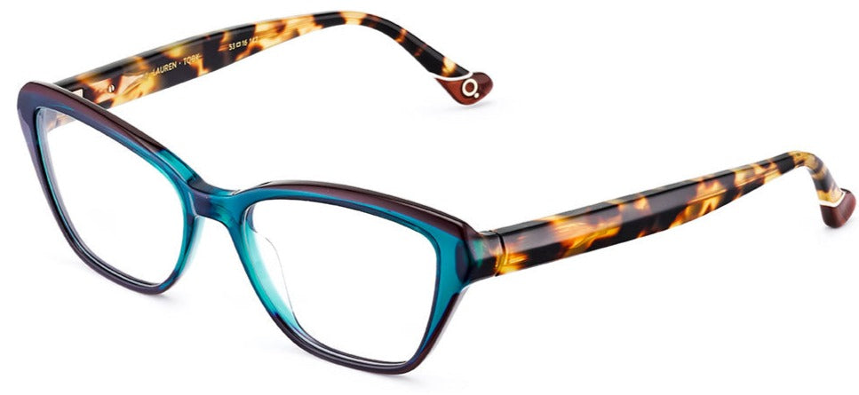 Alexander Daas - Etnia Barcelona Lauren Eyeglasses - Turquoise Bordeaux - Side View