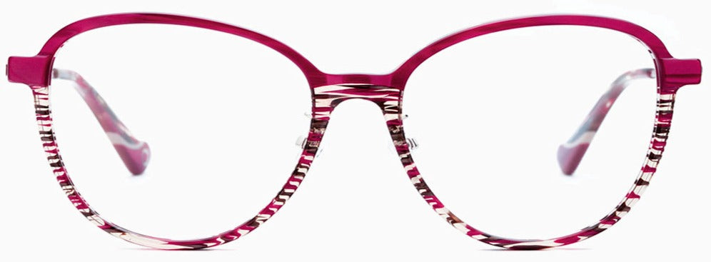 Alexander Daas - Etnia Barcelona Lhasa Eyeglasses - Bordeaux Silver - Front View