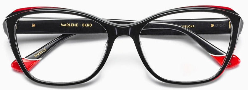 Alexander Daas - Etnia Barcelona Marlene Eyeglasses - Black &amp; Red - Front View