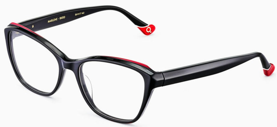 Alexander Daas - Etnia Barcelona Marlene Eyeglasses - Black & Red - Side View