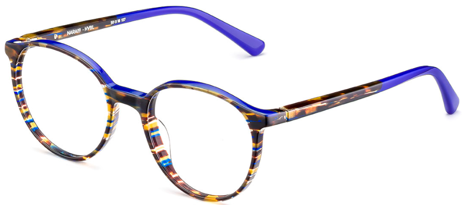 Alexander Daas - Etnia Barcelona Nara Eyeglasses - Havana Blue - Side View