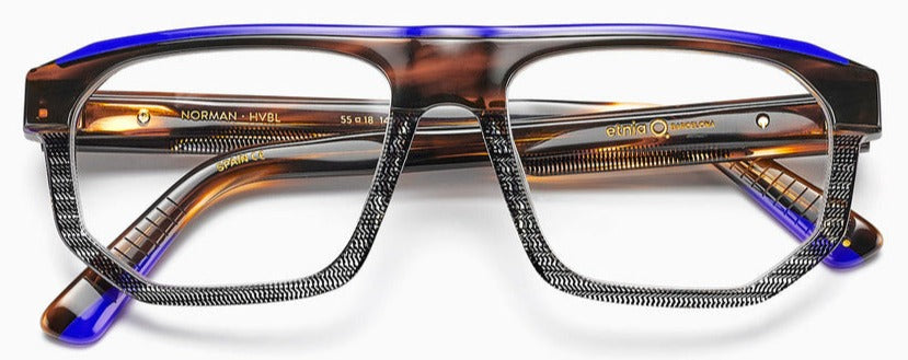 Alexander Daas - Etnia Barcelona Norman Eyeglasses - Havana Blue - Front View