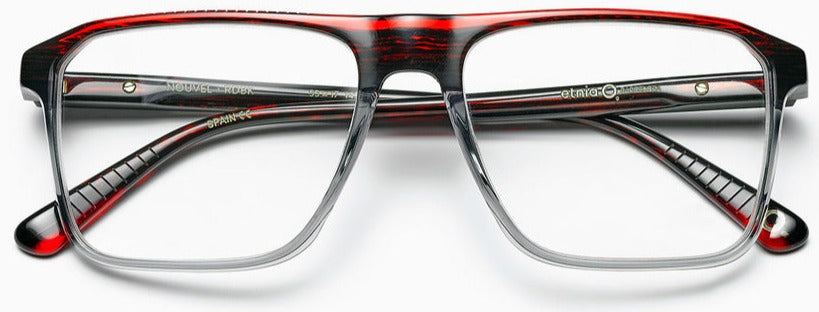 Alexander Daas - Etnia Barcelona Nouvel Eyeglasses - Red &amp; Black - Front View