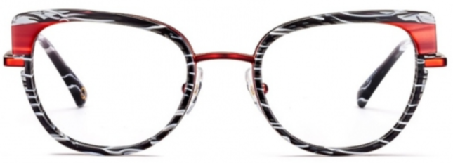 Alexander Daas - Etnia Barcelona Trapani Eyeglasses - Black Red - Front View