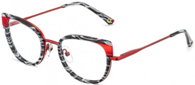 Alexander Daas - Etnia Barcelona Trapani Eyeglasses - Black & Red - Side View