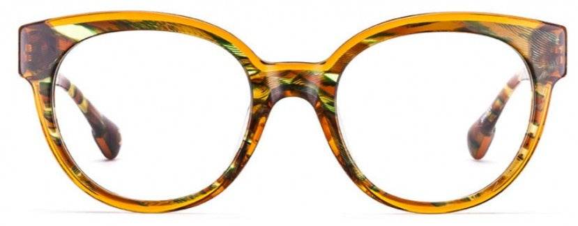 Alexander Daas - Etnia Barcelona Tuileries Eyeglasses - Green &amp; Brown - Front View
