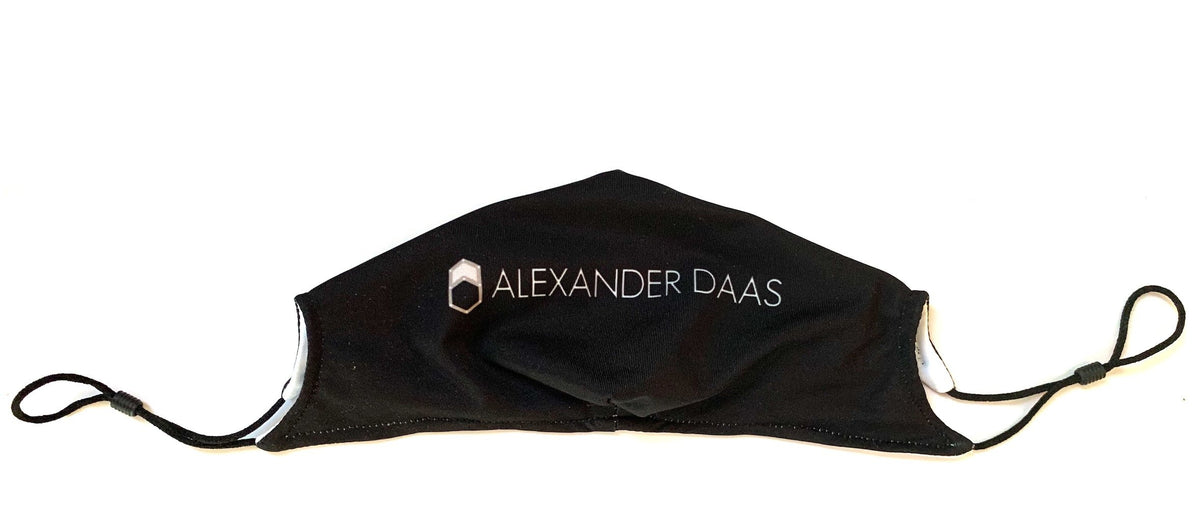 Alexander Daas Face Mask - Black - Front View