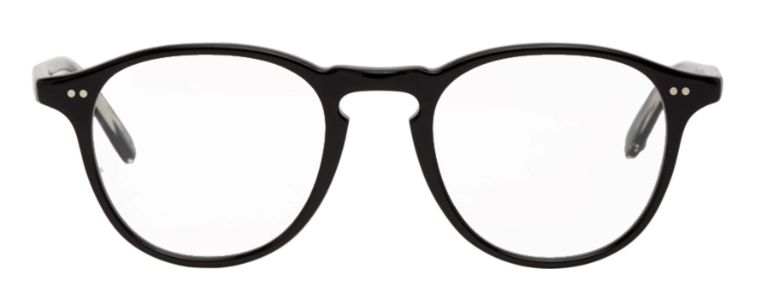 Alexander Daas - Garrett Leight Hampton 1001 Eyeglasses - Black - Front View