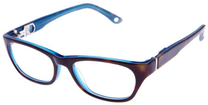 Alexander Daas - Hayes Eyeglasses - Dark Tortoise &amp; Bright Blue - Side View