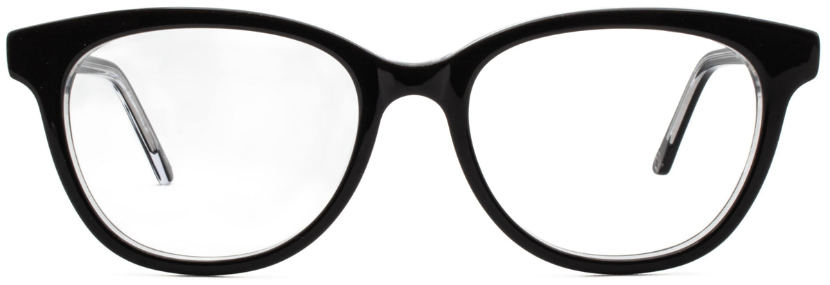 Alexander Daas - Izzy Eyeglasses - Black Crystal - Front View