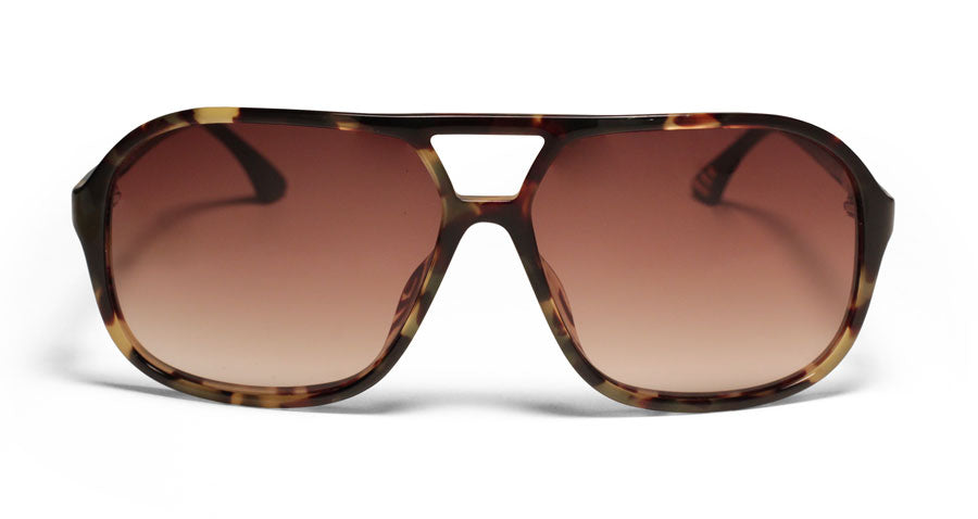 Alexander Daas - KBL Whiskey Bandit Sunglasses - Tortoise & Green Temples - Front View