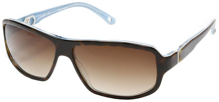 Alexander Daas - Kingdom Sunglasses - Dark Tortoise, Light Blue &amp; Brown Gradient - Side View