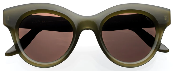 Alexander Daas - Lapima Guga X Collection Sunglasses - Oliva Solid &amp; Solid Brown - Front View