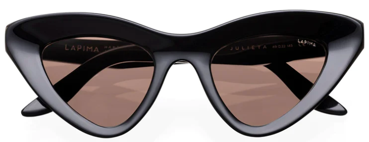 Alexander Daas - Lapima Juliet Sunglasses - Black Solid & Solid Brown - Front View