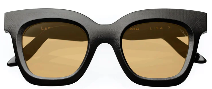 Alexander Daas - Lapima Lisa X Collection Sunglasses - Natural Black Vintage & Yellow - Front View