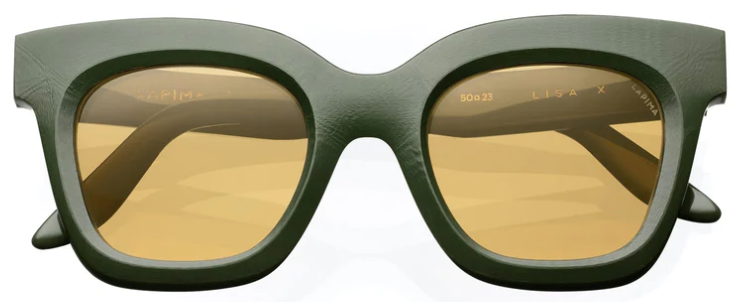 Alexander Daas - Lapima Lisa X Collection Sunglasses - Natural Green Vintage &amp; Yellow - Front View