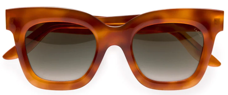 Alexander Daas - Lapima Lisa X Collection Sunglasses - Tropical Caramel &amp; Gradient Green - Front View