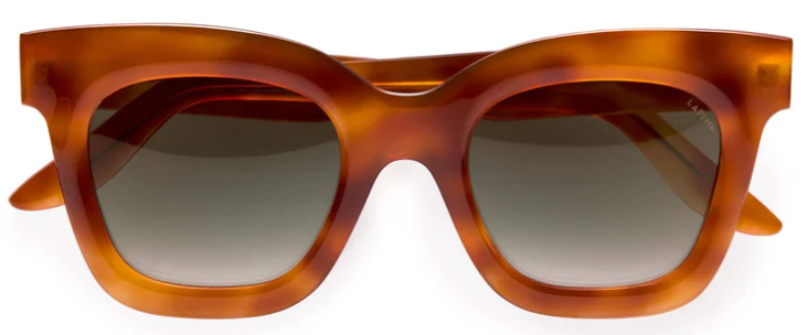 Alexander Daas - Lapima Lisa X Collection Sunglasses - Tropical Caramel & Gradient Green - Front View