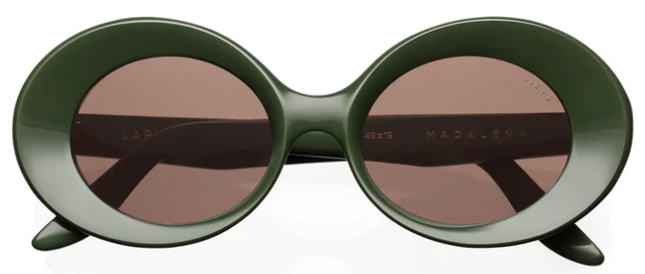 Alexander Daas - Lapima Madalena Sunglasses - Militar Solid &amp; Solid Brown - Front View